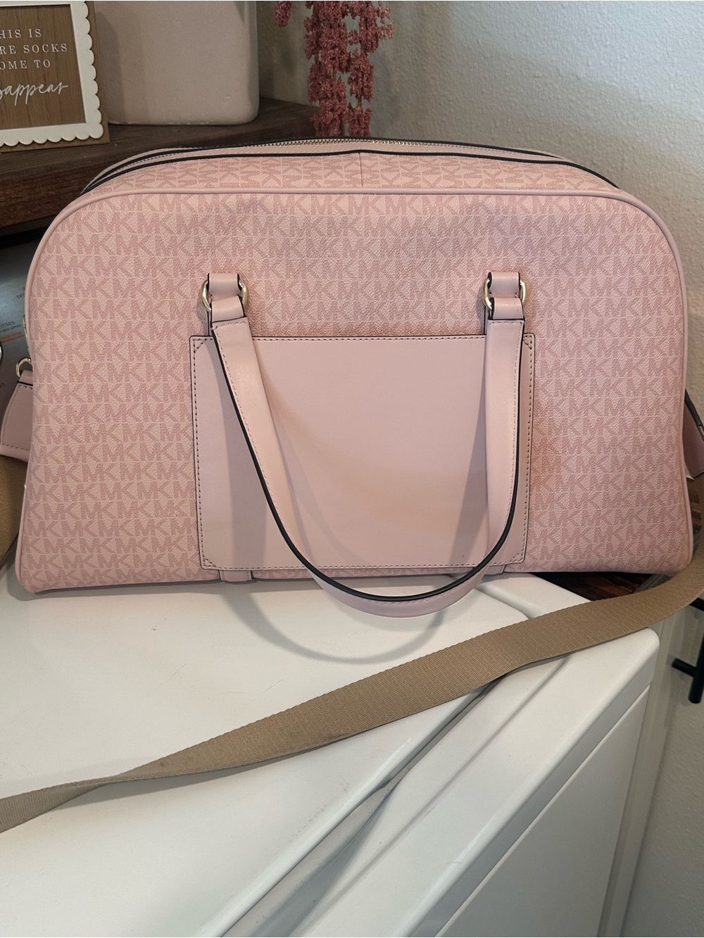 Michael Kors Jet Set Large XL Weekender Bag Pink - Picture 3 of 11